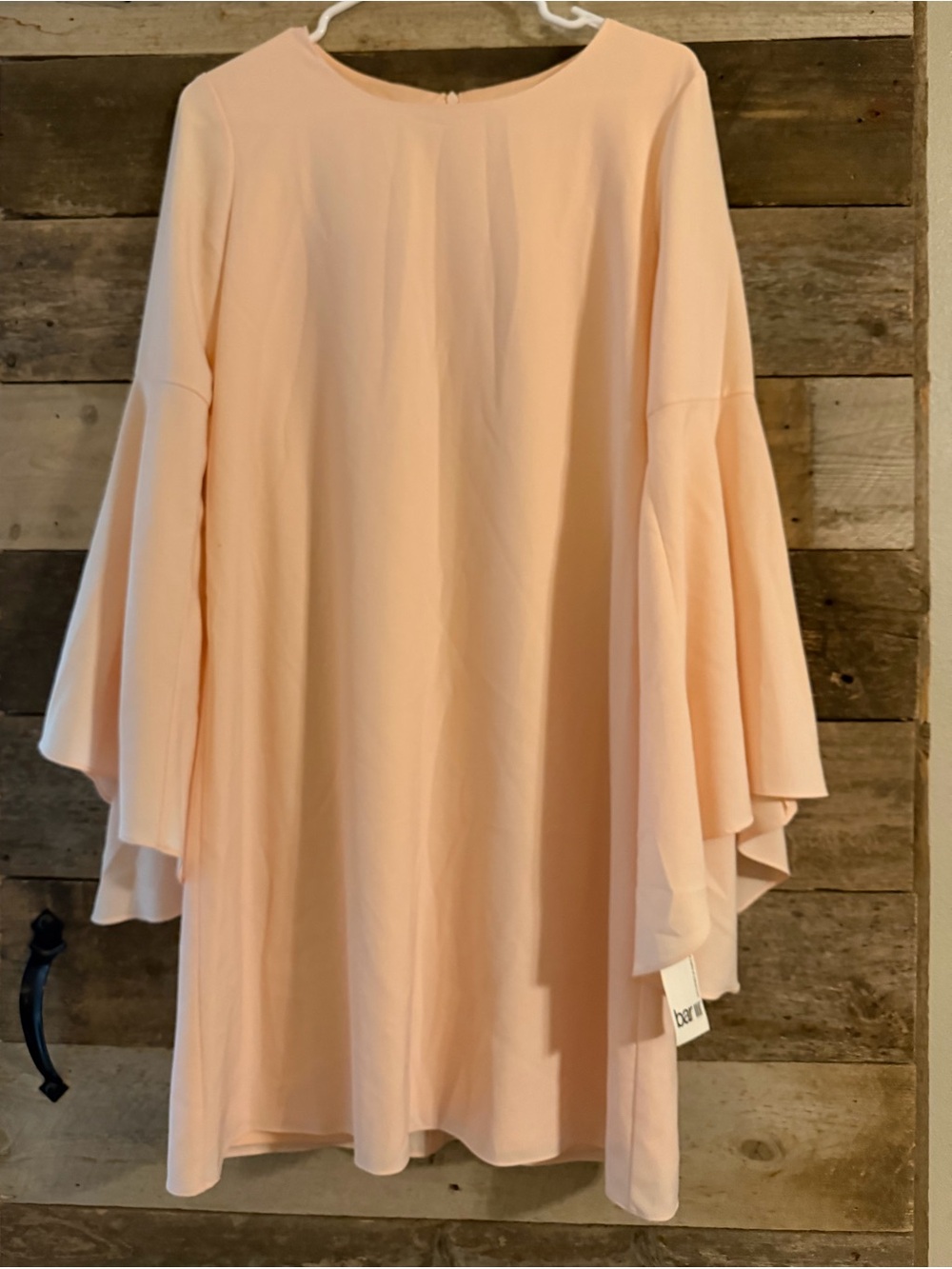 Pink Bell Sleeve Shift Dress
